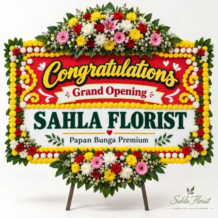 Papan Bunga Ucapan Selamat Bumiaji