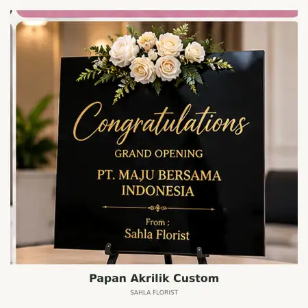 Papan Bunga Akrilik Bumiaji